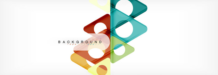 Geometric background, circles and triangles shapes banner. Illustration for business brochure or flyer, presentation and web design layout