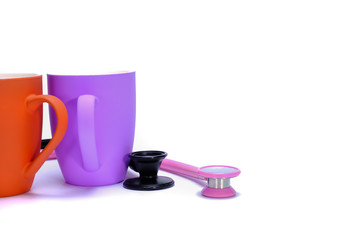 stethoscopes and coffee mugs