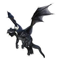 Fototapeta premium 3D Fantasy Fantasy Dragon na białym tle