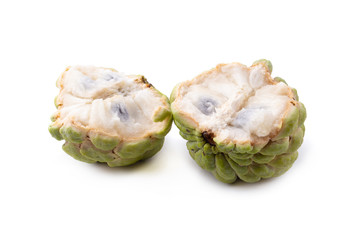 custard apple fruit isolated on a white background