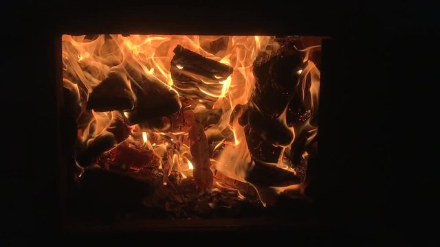 Peaceful stove fire