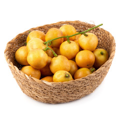Rambeh tropical fruit isolated on a white background