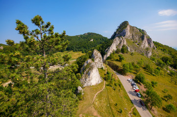 Vrsatecke mountains entry road