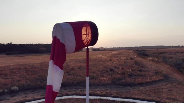 Wind sock in no windy sunset