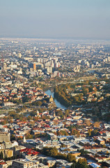 Fototapeta na wymiar Panoramic view of Tbilisi. Georgia