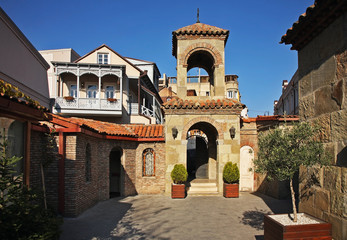 Church of Holy Prophet David at Metekhi district in Tbilisi. Georgia