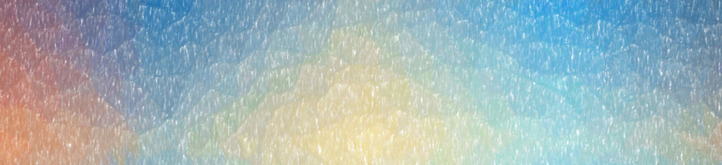 blue, red and vanilla  Color Pencil in banner shape background illustration.