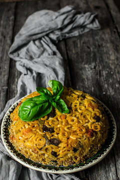 ricetta siciliana, timballo di anelletti al forno