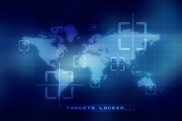 2d illustration world map abstract background