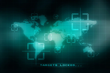 2d illustration world map abstract background