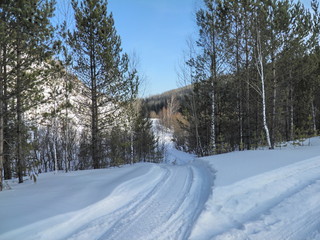 Obraz premium siberia winter landscape