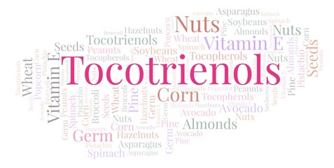 Fototapeta premium Tocotrienols word cloud.