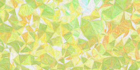 Fototapeta na wymiar Nice abstract illustration of yellow, green and pink Impressionism Impasto paint. Good background for your prints.