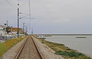 Railroad Tracks for public transportation in Faro