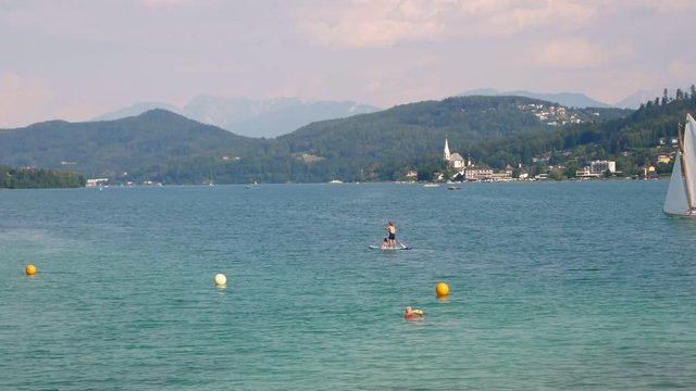 sailboat on the Worthersee ake