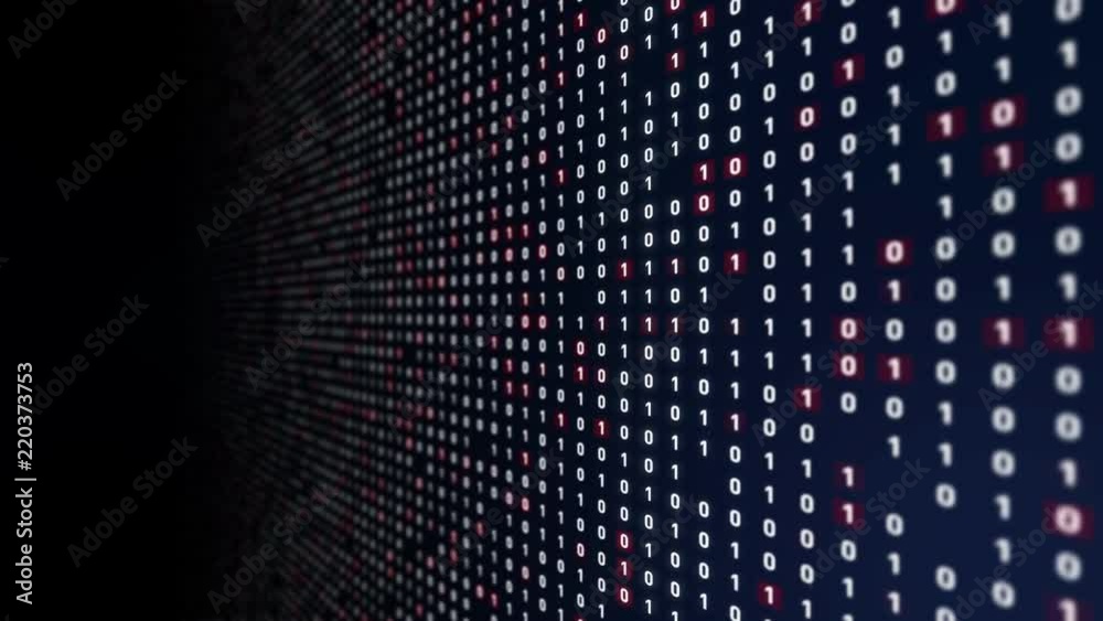 Poster Binary code concept. Digital background.
