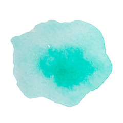 watercolor turquoise stain