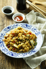 Asian fried rice with vegetables
