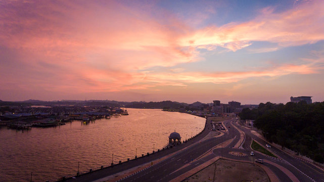 Sunset Over Kampong Ayer