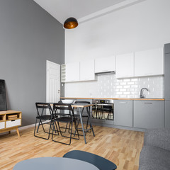 Kitchen with dining table