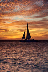 Fototapeta premium sunset at the beach