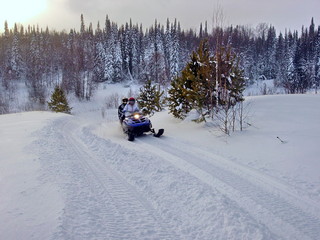 snowmobile in siberia