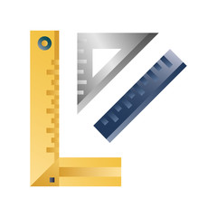 Rulers gradient illustration
