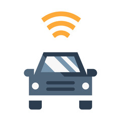 Smart car flat illustration