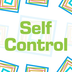 Self Control Colorful Squares Border Background 