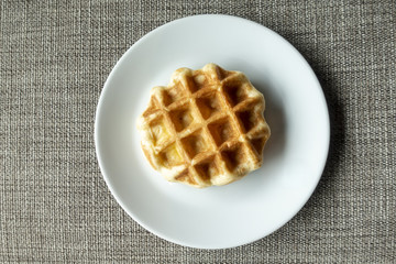 Waffle in dish