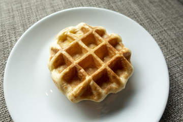 Waffle in dish
