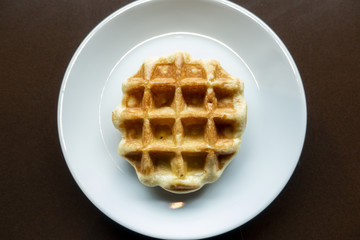 Waffle in dish