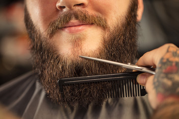 hipster shaving bearded. - obrazy, fototapety, plakaty