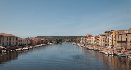 BOSA VILLAGE IN SARDINIA italy at summer