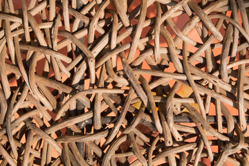 weave texture natural rattan