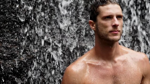 Waterfall hunk