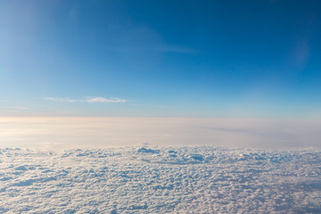 Fototapeta na wymiar Blue sky and Cloud was taken on a plane