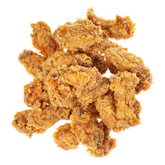 top view of pile of roasted chicken wings cut out