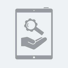 Assistance for search settings on tablet