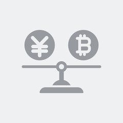 Value between currency bitcoin and yen