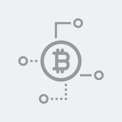 Bitcoin web network icon