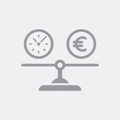 Comparison between time spend and cost in Euro