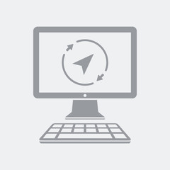 Navigator pin on desktop computer