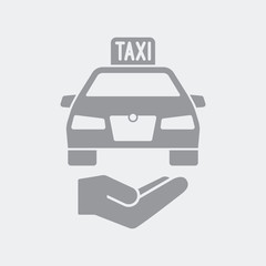 Flat icon of taxi service