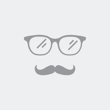 Icon of eyeglasses and mustaches