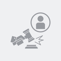 Icon of defendant and sentence