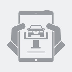 Car service application on tablet