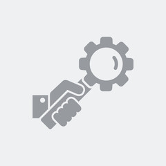 Search settings flat icon