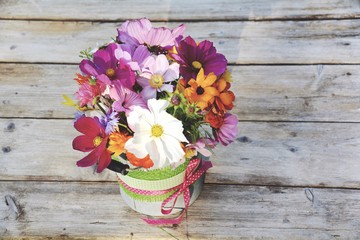 Grußkarte - Wildblumen Blumenstrauß 