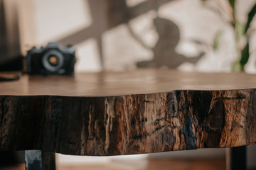 Tree. Wood carving. Wooden products. Interior. Beautiful decor. Style. Table. Elements of the interior. Loft style